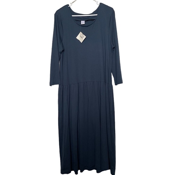 NWT Peruvian Connection Blue Drop Waist Dress Size XL - Picture 1 of 7